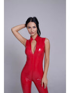 Rita's Body z lakierowanej skóry bez rękawów