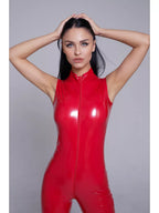 Rita's Body z lakierowanej skóry bez rękawów